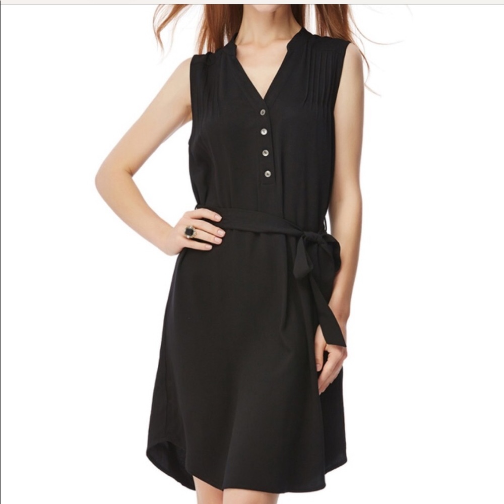 Sleeveless Shirt Dress with Belt